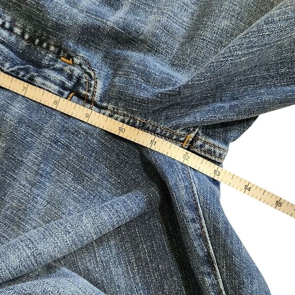 Madewell Classic Straight Jeans in Coldbrook Wash Raw Hem Ankle Women's Size 24 - Picture 11 of 13